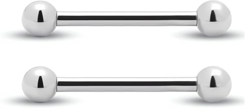 Body CAC Barre Droite Titane Courte 1,2/1,6mm Langue Téton Pont Piercing