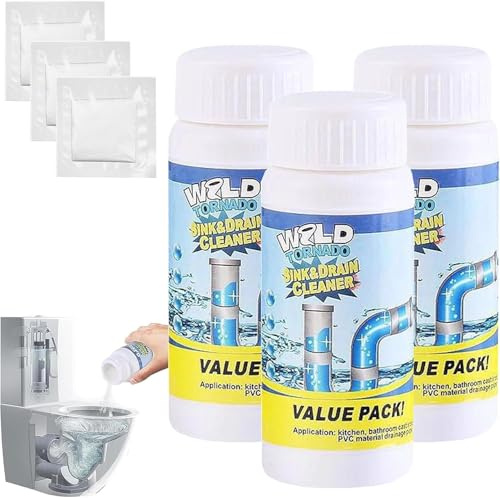 Vollstern Abflussreiniger Schaum Extra Stark, Vollstern Rohrreiniger, Wild Sink And Drain Cleaner, Hochwirksamer Rohrreiniger mit Aktivschaum, Kräftiges Spül (3 PCS)