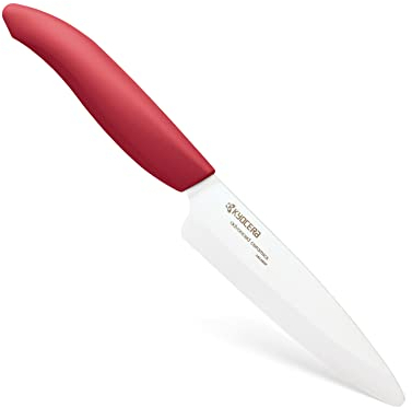 KYOCERA Cuchillo para Uso Universal 11 cm FK Series Cocinero, cerámica, Rojo, 22.4x2.7x1.7 cm