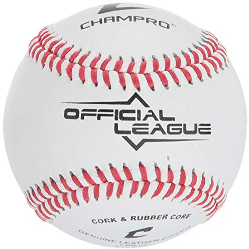 Champro Official League Cork Baseball (White, 9-Inch) (Pack of 12)