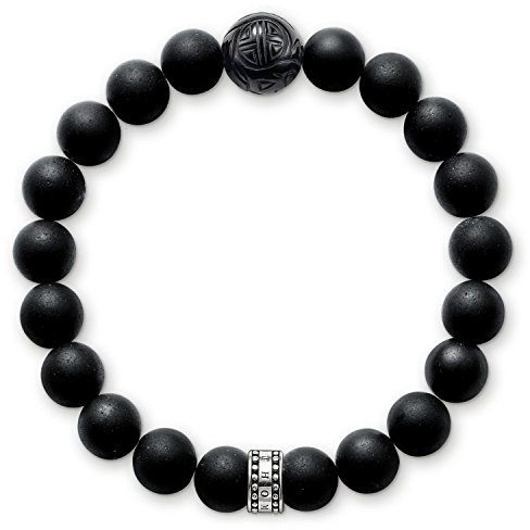 THOMAS SABO Bracelet Obsidian 925 Sterling Silver A1085-023-11-XL