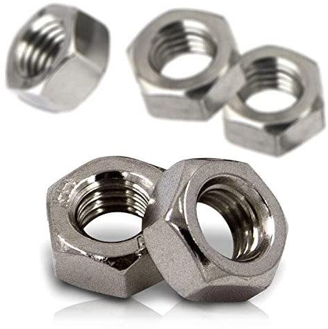 PROTECH 10 Stück Muttern M24 Edelstahl A2 Sechskantmuttern V2A Mutter Sechskant rostfreier Edelstahlmuttern DIN 934 ISO 4032
