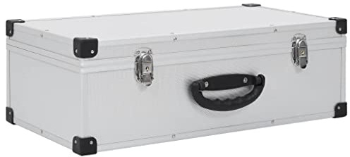 vidaXL Mallette de rangement pour 80 CD en aluminium et ABS Argenté
