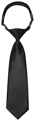 Kajeer Cravatte per ragazze ragazzi Cravatta pre-legata - Cravatte scolastiche regolabili Cravatta formale in raso per uniforme scolastica per bambini (Nero, Ragazzi)