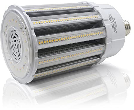 Bright Source LED Corn Light Bulb, E40, 120W, 15600lm, 360° Beam Angle, 6000K Daylight White, Replaces Metal Halide/Son/HID/HPS for Large Spaces/Street/Parking/Garage/Warehouse & Factory