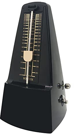 HOSEYIN Mechanical Metronome, Universal Metronome for Piano, Guitar, Violin,Drums and Other Instruments (Standard, Black)