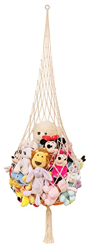Amdermi Kuscheltier Aufbewahrung Netz Hängend Organizer Kinderzimmer Stofftier Spielzeug Hängematte für Teddy Eckspielzeug Netz für Schlafzimmer