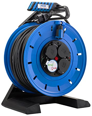 Hedi. Enrollacables GENERATION 7 CHAMPION con cable de goma de neopreno 25 m. x 3G2,5 (IP54)