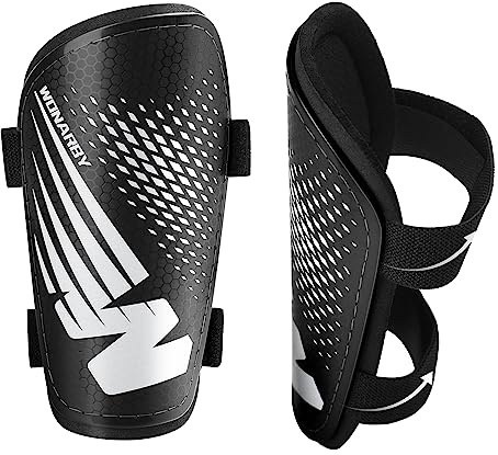 Shin Guards Soccer Youth Kids - Shin Guard for Boys Girls Teenagers 2-18 Years Old - Football Shin Pads Protection Equipment with Adjustable Straps - Black, XS