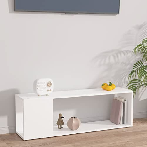 KTHLBRH Mobile per Televisore Mobile porta tv Tavolino Laterale Mobile Porta TV Bianco 100x24x32 cm in Legno Multistrato Adatto per camera da letto, soggiorno, ufficio Facile da montare