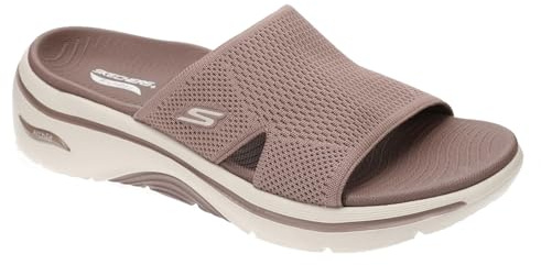 Skechers Women's Go Walk Arch Fit 2.0 Sandal Dakota, Brown Textile, 5 UK