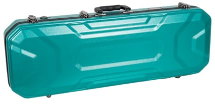 Crossrock ABS Oblong Violin Case for 4/4 Size | Mint Blue Scratch-Resistant Shell, Burgundy Velvet Interior, Backpack Straps – Lightweight Hard Case for Daily Use - Mint Blue（CRA860VFMB）