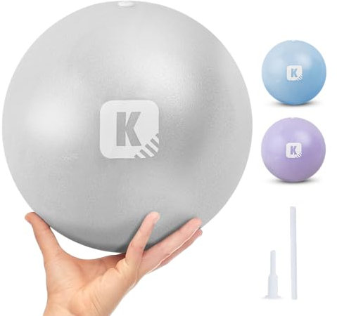KAYMAN Weicher Pilates-Ball, 25 cm, Anti-Burst-Yoga-Bälle für Kernstärke, Fitness & Physiotherapie, Kern-Balance, leichte Physio, tragbarer und Kleiner Gymnastikball für Zuhause, Fitnessstudio oder