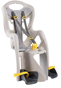 Bellelli | Pepe - Seggiolino Posteriore per Bicicletta - per Bambini Fino a 22 kg, da 3 a 8 Anni - Si Fissa al Portapacchi - Colore Silk Grey