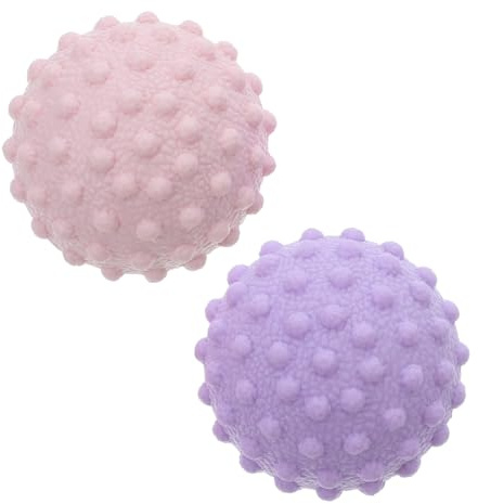 Beaupretty Balles De Massage En Silicone 49mm 2 Pièces Rose Et Violet Rouleau De Massage Muscle Détente Yoga Et Fitness Exercices Musculaires Plantaire Polyvalent