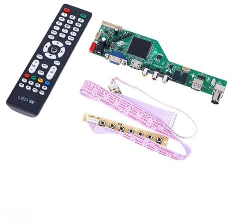 YY30-1 Ensemble Carte Mère TV LCD Carte Mère RR52C.03A Prend en Charge DVB-T DVB-T2 avec Télécommande Clé Gratuite, Carte Mère