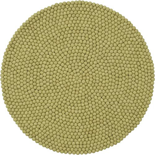 myfelt Pitt Filzkugelteppich — Ø 50 cm, ideal für Schlaf-, Wohn-, Kinderzimmer, Flur & Bad