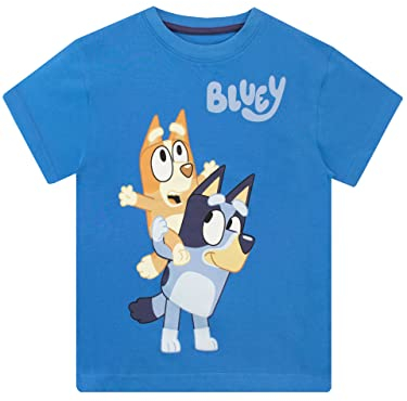 Bluey Tshirt | Short Sleeve Boys’ T-Shirts | Bingo Boys Blue Tshirt | Blue 4-5 Years