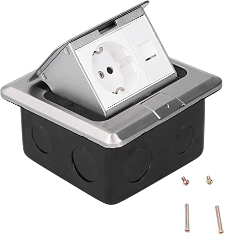 Presa da Pavimento, Presa Integrata con Strumento di Installazione Presa di Messa a Terra CA 250 V con Struttura in Acciaio Inossidabile con Messa a Terra per Requisiti di Messa