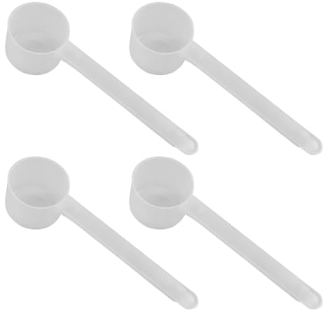 JTKREW 4 Pieces Transparent 5g Measuring Spoon Set-with Scales of 2g, 3g, And 4g for Precise Ingredient Measurement