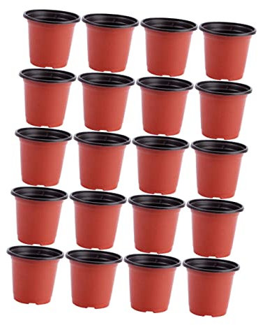 BESPORTBLE 20pezzi Vasi Plastica Per Piante Con Drenaggio Fioriere Decorative Per Interni Ed Esterni Per Uffici e Decorazioni Domestiche