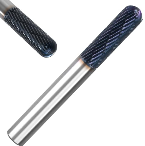 Corintian VHM Fräser mit AlTiN Beschichtung - 6mm Durchmesser, 60-100mm Länge - Langlebig & Präzise - Vollhartmetall Frässtift für Profi-Einsatz (L:60mm)