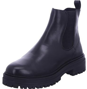 MARCO TOZZI Damen Chelsea Boots aus Leder mit Reißverschluss, Schwarz (Black), 39 EU