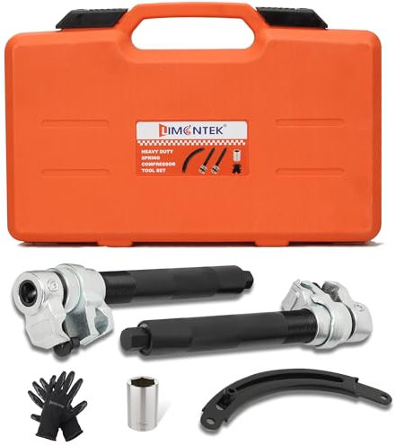 limontek Coil Spring Compressor Tool, Heavy Duty Macpherson Strut Spring Compressor Set with Safety Bracket for Car Truck ATV UTV, 2200 LB Capacity