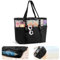 Jortmrd Strandtasche XXL Familie mit Reißverschluss, 45 * 20 * 39 cm Groß Mesh Beach Bag, Badetasche Damen Groß Beach Bag, Strandtasche mit Verstellbarer Schultergurt für Strand, Einkaufen, Reise