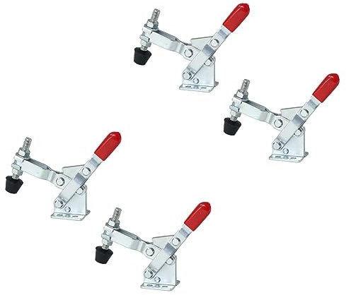 Giwnhvx 4PCS Vertical Quick-Release Toggle Clamp 102B - 220 Holding Capacity W Rubber Pressure Tip Easy to Use