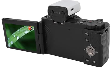 Lazmin112 Fotocamera Mirrorless 5K con Touch Screen Ribaltabile da 3,2 Pollici per Fotografia Creativa Fotocamera Mirrorless Argento 5K (BLACK)