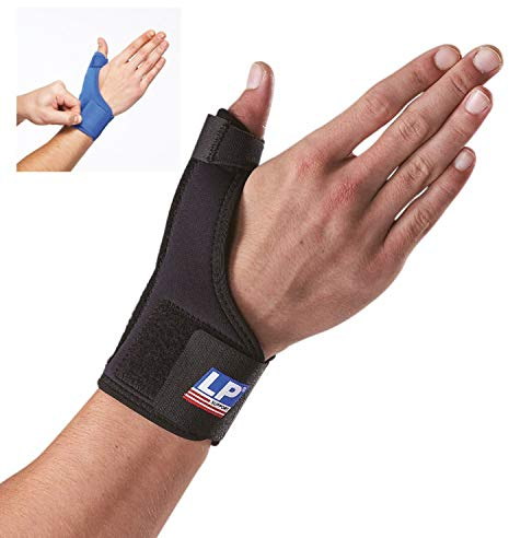 LP Support 763 Orthèse de pouce - Bandage pour le pouce de la série Basic, taille:XL, couleur:noir