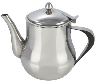 1.4 Litre Stainless Steel Tea Pot (48oz) – Polished, Drip-Free Spout, Dishwasher Safe, Hinged Lid – Perfect for Tea & Coffee, Serves 6