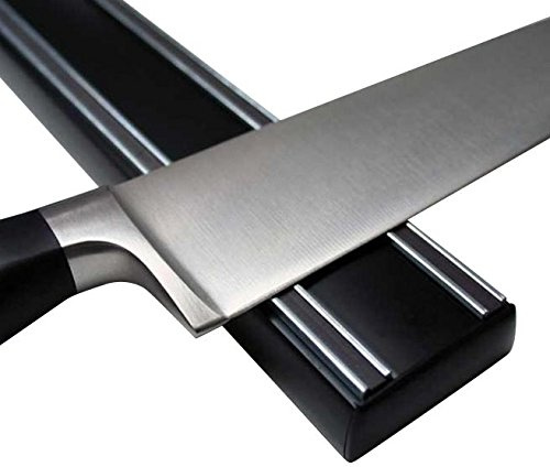 Kniv, magnetlist/magnetknivhållare, knivlist, professionell, extra stark av plast 35/50 cm – plats för 6 knivar inklusive fästskruvar, längd: 350 mm