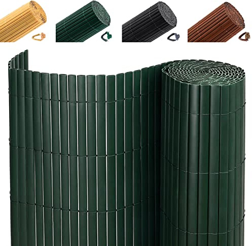 INMOZATA PVC Garden Screening 1.2m High Privacy Fence Screening Privacy Protective Screens for Garden, Backyard, Balcony, Terrace (Green,1.2x3m)