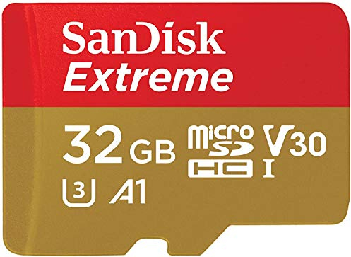 SanDisk Extreme microSD-Karte für mobiles Gaming 32 GB (Lesen bis 100 MB/s, für Smartphones, für AAA/3D/VR-Spielgrafiken und 4K-UHD Videos, Class 10, UHS-I, U3, V30)