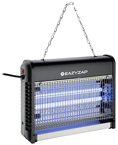 Eazyzap LED Fly Killer 15W - Black & Aluminium - Coverage 50m2 / 2 x 4.5W Bulbs