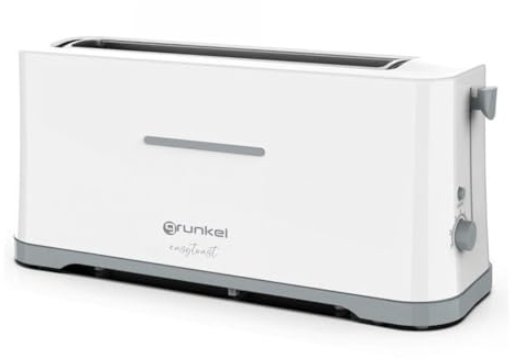 Grunkel - Tostadora TS-40EASYTOAST - extra ancha 3,9cm Cuenta con 7 niveles de tostado, bandeja recogemigas y recogecable - 980W - Blanco
