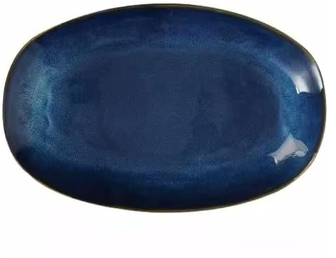 porslin Köksplattor ， dessertplatta ， Keramisk Oval Fisktallrik Japansk Sushitallrik Hushållsångad Fisktallrik Kreativ Stor Fisktallrik Kökstallrikar