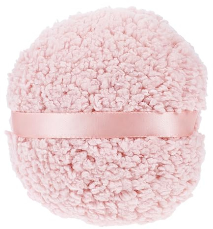 Gjinxi Powder Puff, 4’’ Body Powder Puff Ultra Soft Washable Large Round Velour Powder Puff, Large Velvet Dust Puff Soft Reusable Body Powder Applicator Face Powder Puffs for Loose Mineral Powder