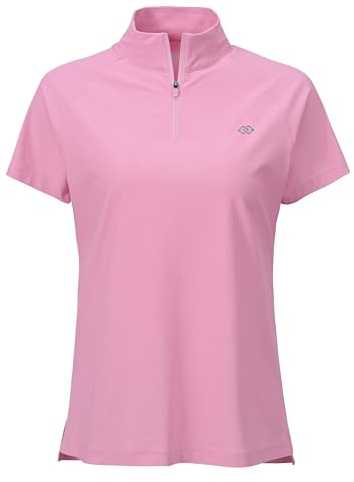 MoFiz T-Shirt de Surf à Manches Courtes pour Femme avec éclair 1/4 Protection Solaire Rash Guard UV Shirt Séchage Rapide