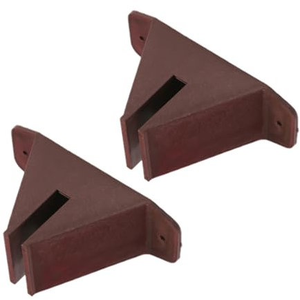 Abaodam 2stücke Gartenzaun-basen Aus Kunststoff Stabiler Zaunhalter Für Gartenzaun Rasenzubehör Für Outdoor-Einsatz Kaffeefarben Einfache Montage Robust Und Vielseitig