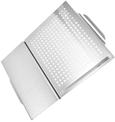 UKCOCO 1pezzi Piastra Per Barbecue in Metallo Inossidabile Piastra Per Resistente Vassoio Per Barbecue Multiuso Adatto Per Bistecche Verdure Pollo Gamberetti o Pesce