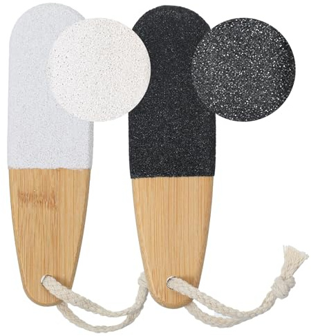 2Pcs Pumice Stone for Feet, 18 cm Small Pumice Stone Foot File, Pedicure Callus Remover for Wet & Dry Use (Back and White)