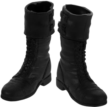 MOLUCKFU Realistiska Soldatboots för Actionfigurer Långskaftade Dockskor för Bjd och Kläduppsättning Perfekta Miniatyrskor för Dockor och Djurtillbehör