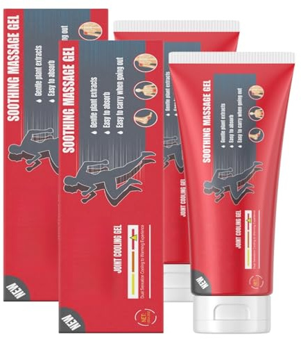 Gel de soulagement des articulations, crème de massage non grasse, Texture Gel Légère, alente, Pour Hommes Femmes genou et épaules, cou, récupération post-entraînement et soutien des tensions muscula