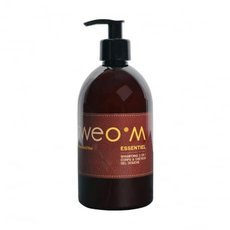 Sweo.Masculin Shampooing 3 en 1 – Cheveux Barbe et Corps 500 ml – Hydratant Vegan