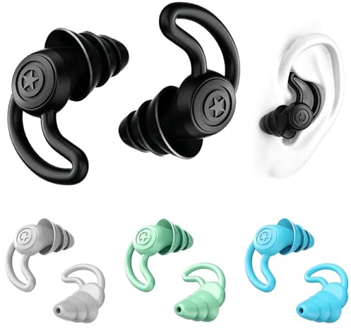 Shyllin 4 Pares Tapones para los Oídos para Natación para Adultos y Niños, Tapones de Silicona Suave Reutilizables Impermeables, Protección para Ducha, Surf, Nadar y Deportes Acuáticos