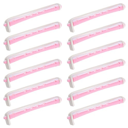 iplusmile 24 Pièces Bâton de Curling Portable pour Femmes en Pp, Facile à Utiliser Finition Soignée, pour Salon Shop et Usage DIY à Domicile, Rouleaux Chauffants Rose
