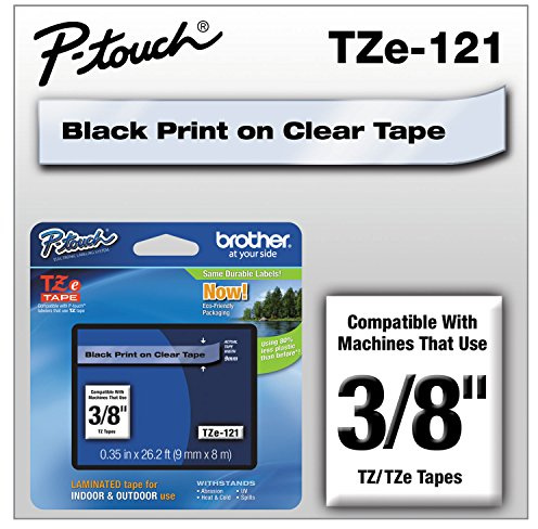 Brother TZE121 Ruban 9 mm Noir/Transparent